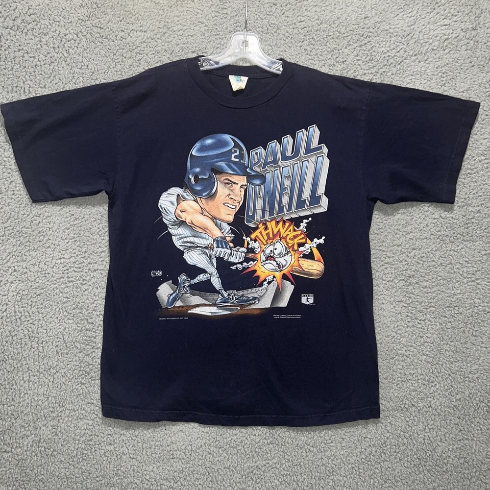 VTG New York Yankees Paul O'Neill XPlosion T Shirt Mens Sz XL Town Champ Tee 90s